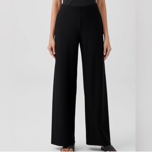 Eileen Fisher Classic Black Wide-Leg Trousers